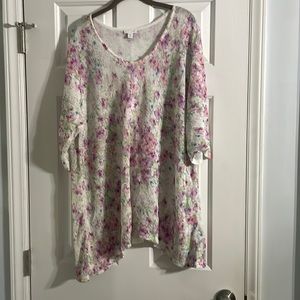 EUC 2X J. Jill Floral Tunic